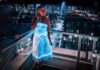 Light up fiber optic dress wedding