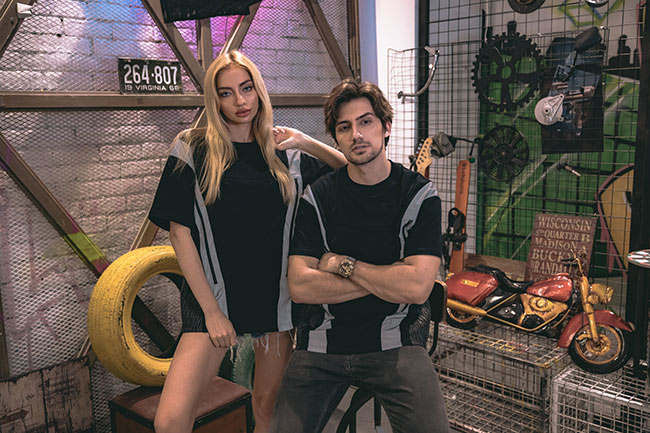 Optical fiber fabric T-shirt