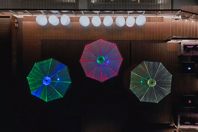 Glowing Umbrellas