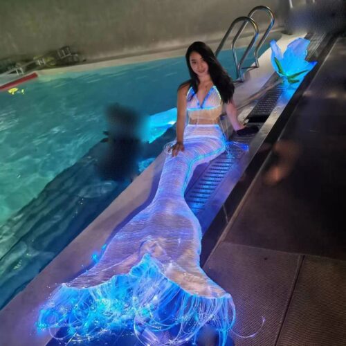 Light Up Underwater Clothing, Optical Fiber Fabric Mermaid Suit - Lumisonata