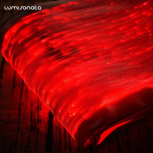 Red Fabric (Rave Luminous Fiber Optic Fabric) - Lumisonata