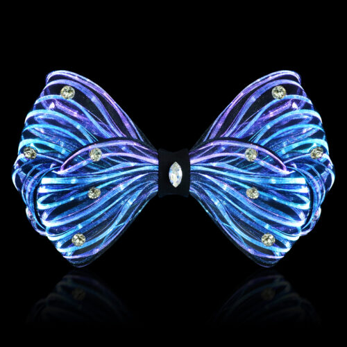 LED Clips 7 Colors Light up Hair Accessories Rhinestone Rave Clips Glow Hair Barrettes for Women - Lumisonata