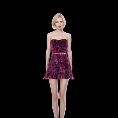 Black Prom Dress Sleeveless Tube Top Light Up Dress Led Clothing - Lumisonata